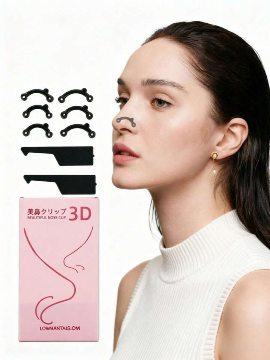 3pcs Nose Lifting Clips, 3 Sizes Nose Shaping Clips, Nose Lifting & Shaping Clips, Fine Silicone Beauty Tool, Painless Invisible Shaping Tool, Suitable For Men & Women, Christmas Gift - Multicolor - View 1