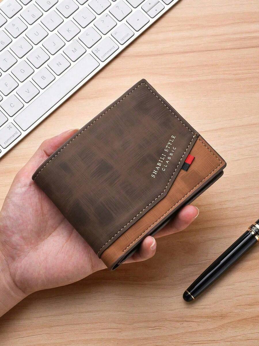 New Men's Short Wallet, Men's Card Holder, All-In-One Short Wallet, Multifunctional Coin Purse, Business Style