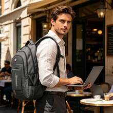 Men's Business Casual Backpack, Large Capacity Laptop Bag, Student School/Work Commute Backpack - Multicolor - View 2