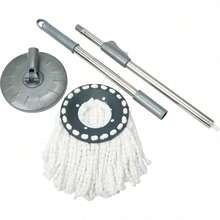 Elegant Self-Emptying Mop Set With Portable Bucket And Adjustable Handle - A - 查看 4