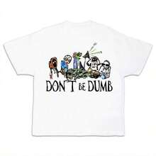 2026 New A $AP ROCKY Don't Be Dumb Album Cotton T-Shirt Summer Men's And Women's Fashion Casual Y2K - 白色1 - 查看 9