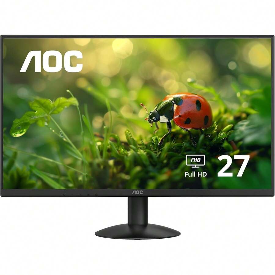 AOC Monitor 27B30H 27 Pulgadas, Full HD, 100Hz, IPS, 1xHDMI, 1xVGA, Negro - Ver 1