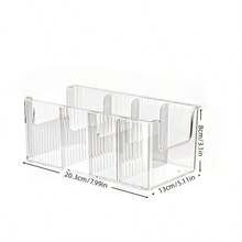 4-Compartment Transparent Spice Storage Box, Removable Dividers, Multi-Purpose Kitchen Organizer Box, Fridge Storage Container, Suitable For Countertop, Space-Saving Spice Rack, Adjustable & Sturdy, Spice Jar Organizer, No Assembly Required - Transparent - View 9
