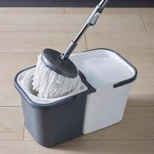Elegant Self-Emptying Mop Set With Portable Bucket And Adjustable Handle - A - 查看 6