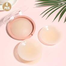 4件套女士夏季透气乳贴，隐形胸贴，粘性文胸，无肩带文胸，女士内衣，适合搭配婚纱、礼服、泳装、比基尼 - 彩色 - 查看 3