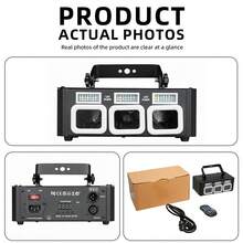 3-In-1 DJ Disco Stage Lighting With Remote Control, Sound Activated And DMX Control, Suitable For Stage Performance, Bar, KTV, Dancing, Party, Birthday, Atmosphere Creation And Wedding - 英規插(220-240V) - 查看 12