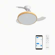Bois blanc et naturel avec Wi-Fi et télécommande