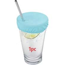 聚酯纤维饮料套，带吸管孔，可重复使用，保护派对饮品，弹性鸡尾酒杯口套，无需用电 - 彩色 - 查看 18