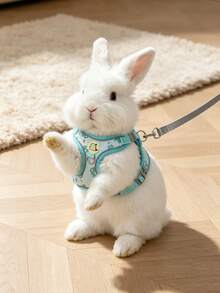 Bộ dây dắt thú cưng, dây dắt và đai đeo phản quang có thể điều chỉnh cho chó nhỏ/trung bình, mèo, thỏ, bao gồm đai đeo và dây dắt có thể điều chỉnh cho thỏ, đồ dùng cho thú cưng - Nhiều màu - Xem 3