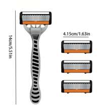 6-Layer Razor, Specially Designed For The Ultimate Shaving Experience. Features Replaceable Heads, A Non-Slip Handle, And Progressively Layered Blades That Reach Deep Into Hair Follicles For Precise Hair Removal. Leaves Skin & Smooth, Face Razor - Multicolor - View 9