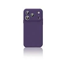 Compatible With IPhone 11 12 13 14 Plus 15 15 Pro Max 16 16 Pro 16 Plus 17 17 Pro Max 17 Pro X XR XSMax, Velvet Texture Soft Phone Protective Case - Dark Purple - View 4