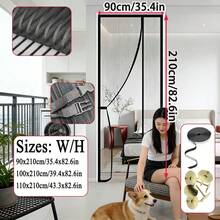 1 Set Magnetic Screen Door, Reversible Left/Right Opening, Retractable Magnetic Closure, Mesh Curtain To Prevent Insects, Fits Door Size 39 X 82 Inches/36 X 82 Inches - 1 Item - View 6