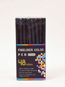 1set 12/24/36/48 Colors 0.4mm Fine Tip Colored Pens, Diary, Note Taking, Writing, Drawing, Coloring, Calendar, Office, School, Teacher Fine Tip Markers Back To School - Multicolor - View 20