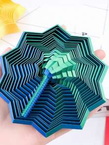 3D打印11厘米感官视觉减压星,带手柄,视觉减压玩具,提供高度令人满意的视觉效果,办公减压玩具,新年礼物 - 彩色 - 查看 10