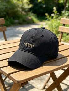 1 pieza Gorra de béisbol con bordado 3D de letra de fútbol de la Copa del Mundo, letra en inglés, lavada, estilo casual, adecuada para uso diario, relajada y de moda para mujeres, para deportes al aire libre. Gorra protectora del sol y del viento, para ir al trabajo, pasear, viajar, senderismo, pesca, también como regalo, playa, festival - gorra de béisbol CON - Ver 9