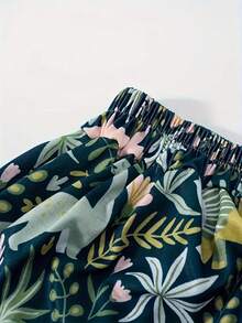 Women's Casual Printed Mid-Length Skirt, Spring/Summer - Dark Green - View 3