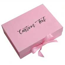 1pc Customized Gift Box Decoration Box With Lid And Ribbon, Customized Name Gift Box, Magnetic Storage Box Suitable For Men And Women, Foldable Proposal Box, Christmas Valentine's Day, Birthday, Mother's Day - Multicolor - View 12