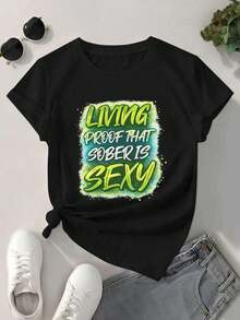 Women T-Shirts - Black - View 2
