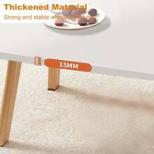 Escritorio de computadora de madera plegable y ahorrador de espacio – Mesa de oficina moderna de baja altura – Portátil, fácil de montar, ideal para oficina en casa, dormitorio, sala de estar, apartamento, dormitorio universitario – Diseño minimalista – Acabado en blanco - Mesa de centro plegable - Ver 2