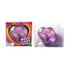 Nee Doh Good Vibes Only Heart Shaped Squishy Fidget Toy, Glitter Confetti Filled Soft Squeeze Stress Relief Sensory Toy, Ideal Easter Basket Stuffer & Birthday Gift For Kids Ages 3+ - Pink - 查看 11