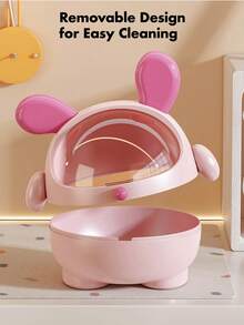 1pc Desktop Flip-Top Jewelry/Makeup Storage Box, Rabbit Shaped, Waterproof & Dustproof, Suitable For Storing Hair Accessories, Keys, Cosmetics, Candies, Gifts For Women, Mother's Day, Friends, Coworkers, Family - Multicolor - View 4