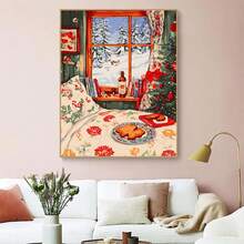 24 Colors Digital Oil Painting By Numbers Handmade Acrylic Paint By Number Creative Hobbies DIY Kit For Adults Arts And Crafts Home Decoration Modern - Style 8 - View 1