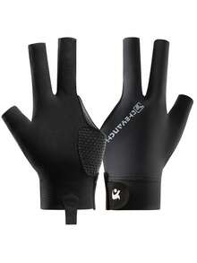 1pc F258 New Professional Snooker/Billiard Glove, Slip-Resistant, Breathable, 3-Finger Design For Competition - Multicolor - View 4