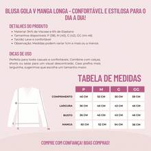 Kit 3 Women's Basic Long Sleeve V-Neck Blouses - Azul marino-vino-negro - Ver 6