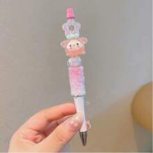 3pcs Children's Stationery Rhinestone Rotating Ball Pen, Creative Handmade Crystal Pen, Student Gift, Learning Supplies, Cartoon Crystal Rhinestone Rotating Neutral Pen, Cute Student Girls Beaded Pen, Children's Stationery Rhinestone Rotating Ball Pen, Creative Handmade Crystal Pen, Student Gift, Learning Supplies - Multicolor - View 5