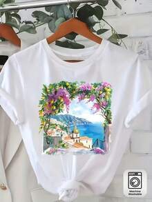 Women T-Shirts - [White] - View 2