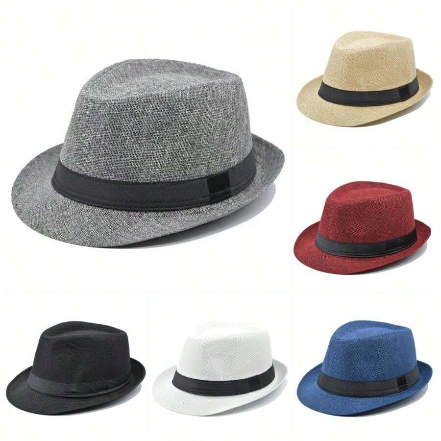 Men's Classic Black Short Brim Soft Felt Hat, Suitable For Summer, Gangster Role Play Party Costume Accessory - Top Hat - View 1
