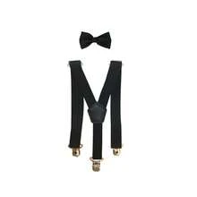 Miguelito Moda Infantil Children's Formal Clothing Page Boy In Assorted Colors With Tie And Suspenders - Long Sleeve Shirt And Trousers For Ages 1 To 16 For Weddings And Grooms. - Negro - Ver 5
