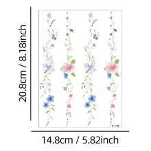 2 piezas Tatuaje temporal falso con patrón de hojas de vid verde fresco y elegante, adecuado para muñeca, tobillo, hombro, cuello, clavícula, para uso diario, fiesta, regalo, tatuaje corporal a prueba de agua y realista - Multicolor - Ver 8