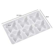 1 Khuôn silicon hình bướm tình yêu có lỗ để làm mặt dây chuyền, vòng cổ, bông tai, móc khóa, phụ kiện trang sức bằng nhựa epoxy, dụng cụ làm đồ thủ công. Khuôn epoxy UV, đồ thủ công làm bằng tay. - trắng - Xem 3