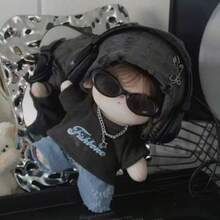 20厘米娃娃服装系列，嘻哈时尚风格套装，娃娃服装，可爱小物，毛绒玩具服装，派对礼物，生日礼物（不含娃娃） - 彩色 - 查看 4