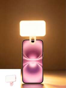 Baijun XU LED Mobile Phone Lighting Device, Clamp-Type Portable Photography Lamp, Suitable For Mobile Phone LED Lights, Featuring 3 Levels Of Color Temperature Adjustment. Powered By USB Or Battery, Compatible With Mobile Phone Camera Shooting Equipment. Can Create Instant Beauty Lighting Effects Anytime And Anywhere. - A - View 10