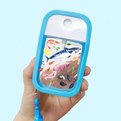 1 Piece Cute Marine Fish And Shrimp Style Printed Pattern Spray Bottle, Perfume Spray Bottle With Hook And Anti-Fall Silicone Cap, Hawaiian Travel Portable Cosmetics Bottle, Makeup Spray Bottle, Birthday Gift For Family Or Friends, Holiday Gift, Suitable For 50ml