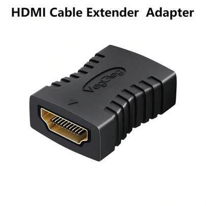 Adaptador hembra a hembra VegGieg HDTV, cable de extensión HDTV de alta definición 4K60Hz, conector recto a través chapado en oro para sincronización de audio y video