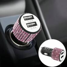 閃亮水鑽汽車充電器，鑽石 3 合 1 可伸縮充電線，USB 快充線，可愛女性風格，適用於 iPhone、行車記錄器、GPS，節日/生日禮物首選 - 優雅芭蕾數據線 - 查看 30