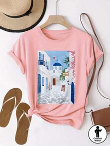 Women T-Shirts - [White] - View 6