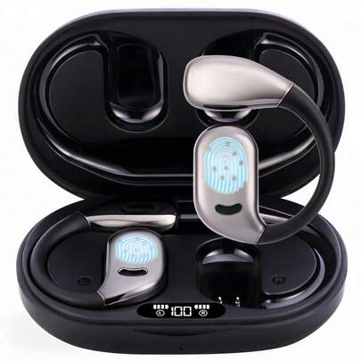 Auriculares inalámbricos de oreja abierta, auriculares de traducción, función de traducción en tiempo real, calidad de sonido HIFI, audio HD, 48H de duración de la batería