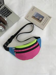 New Patchwork Women Waist Bag, Shoulder Crossbody Bag, Fashion Chest Bag - Multicolor - View 2