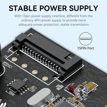VegGieg PCI-E 转 USB3.0 扩展卡，台式机 PCIe 转 4 端口 USB3.0 适配卡，5Gbps 高速传输，即插即用台式机接口扩展坞 - 彩色 - 查看 6