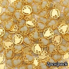 beadia 2 piezas de colgante de vidrio vintage - múltiples estilos - adecuado para la fabricación de joyas como aretes, pulseras, collares - colgante - Ver 19