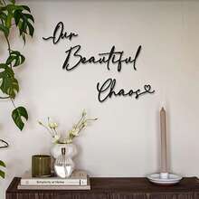 3pcs Beautiful Chaotic Wall Art, Home Metal Painting, Metal Wall Art Sculpture - Inspired By Decorative Art, Suitable For Wedding Gifts, Love Themes, Christmas, Thanksgiving, Valentine's Day Celebration Decor - Letter - View 9