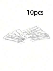 U-Shaped Garden Nails, Heavy-Duty Fence Posts, Lawn Pegs, Galvanized Landscape Spikes For Securing Lawn Barriers And Fences - Multicolor - View 16