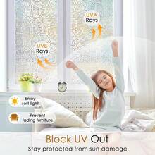 Stiker Dekoratif Kaca Patri Film Jendela Matte 3D, Stiker Privasi Buram Perekat Diri untuk Kaca, Dapur, Kamar Tidur, Kantor - 1PC - View 4