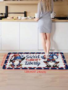 1pc Red White Blue Star Stripe & Cute Energy Pattern Doormat, Living Room Rug, Bedroom Small Rug, Kitchen Rug, Bathroom Mat, Striped Rug, Suitable For Living Room, Dining Room, Kitchen, Sink Area, Indoor Entrance Decor, Perfect For Parties, Holidays, Gatherings, Gifts, Dinner Parties, Rug, Doormat, Kitchen Mat, Area Rug, Kitchen Supplies, Kitchen Decor, Kitchen Pad, Kitchen Floor Mat, Kitchen Set, Foam Mat - Elf Mat - View 17