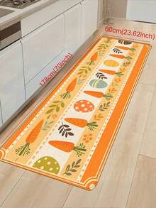 1件胡萝卜兔子田园风印花厨房地毯，适用于厨房、客厅、卧室、浴室、玄关，小地毯，走廊地毯，波西米亚风格，可机洗，家居装饰，地板覆盖物 - 紅蘿蔔 - 查看 14