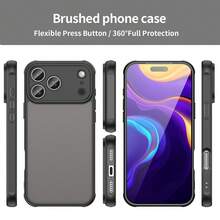 DECOPHONE 哑光黑手机壳，兼容苹果17 Pro Max，全覆盖透明黑色，防震软壳，也兼容苹果16。 - 黑色 - 查看 10